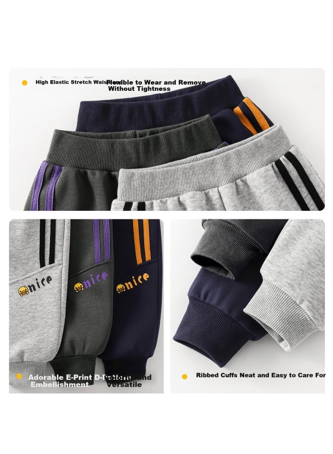 Walnut Duck Boys' Spring Casual Sports Pants Kids' Sweatpants Big Boys' School Campus Trousers - Image 4