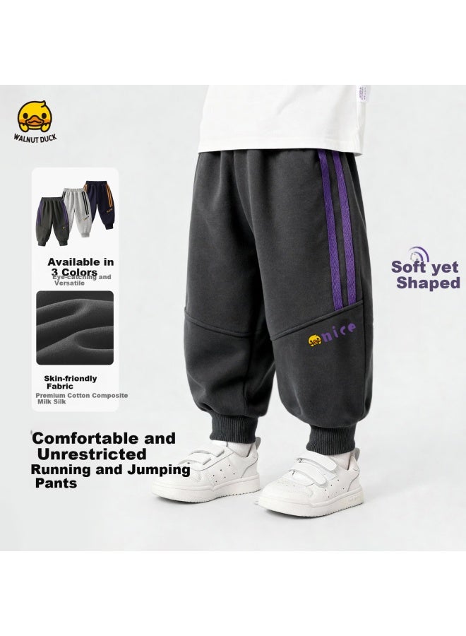 Walnut Duck Boys' Spring Casual Sports Pants Kids' Sweatpants Big Boys' School Campus Trousers - Image 1