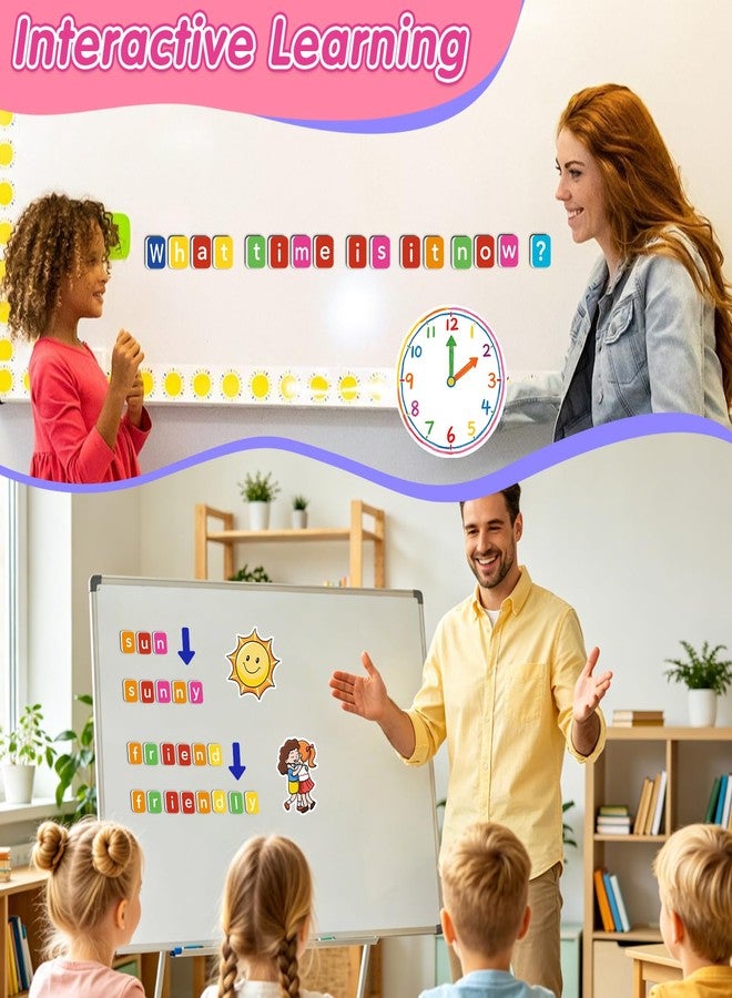 Laffunz Magnetic Letter Tiles Toddler Abc Alphabet Fridge Magnets Alphabet Learning Toys Phonics Manipulatives Spelling Reading Games Phonemic Awareness Sentence Building for Kids Homeschool Classroom - Image 4