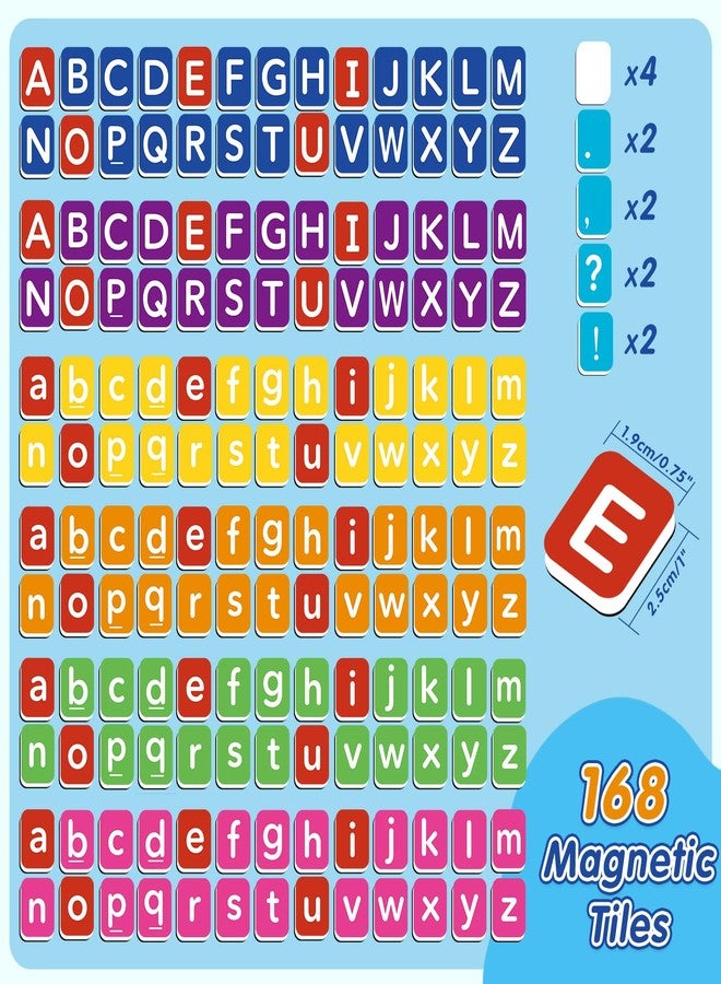 Laffunz Magnetic Letter Tiles Toddler Abc Alphabet Fridge Magnets Alphabet Learning Toys Phonics Manipulatives Spelling Reading Games Phonemic Awareness Sentence Building for Kids Homeschool Classroom - Image 5