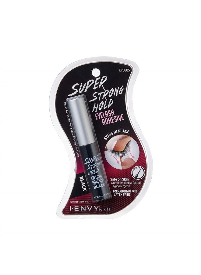 KISS لاصق رموش قوي للغاية من i-Envy بواسطة KISS - عبوة مدمجة باللونين الأسود والشفاف (KPEG05 KPEG06) - فرشاة خالية من اللاتكس - Image 2