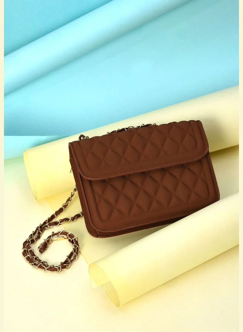 Haute Sauce Quilted Sling Bag with Magnet Lock