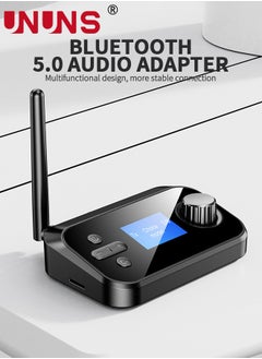 UNUNS Bluetooth 5.0 Transmitter Receiver For TV Home Stereo BT Headphones,2-in-1 Audio Adapter With LCD Display,Low Latency,Splitter For Wired Wireless,Optical RCA AUX 3.5mm Inputs/Outputs  - Image 2