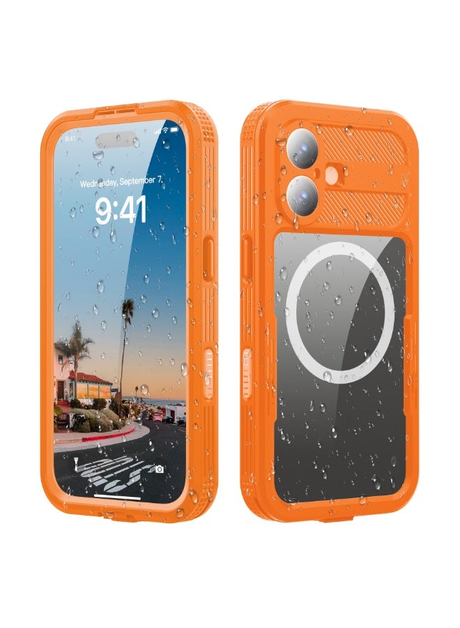 general Designed for iPhone 17 Waterproof Case Compatible with MagSafe, Magnetic Waterproof Full Body IP68 Underwater Case Built-in Screen Protector Military Grade Shockproof Cover for Men Women