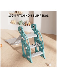 FULL JOY Foldable Turtle Slide with basket ball, 139*68*31 cm ,Green  - Image 3
