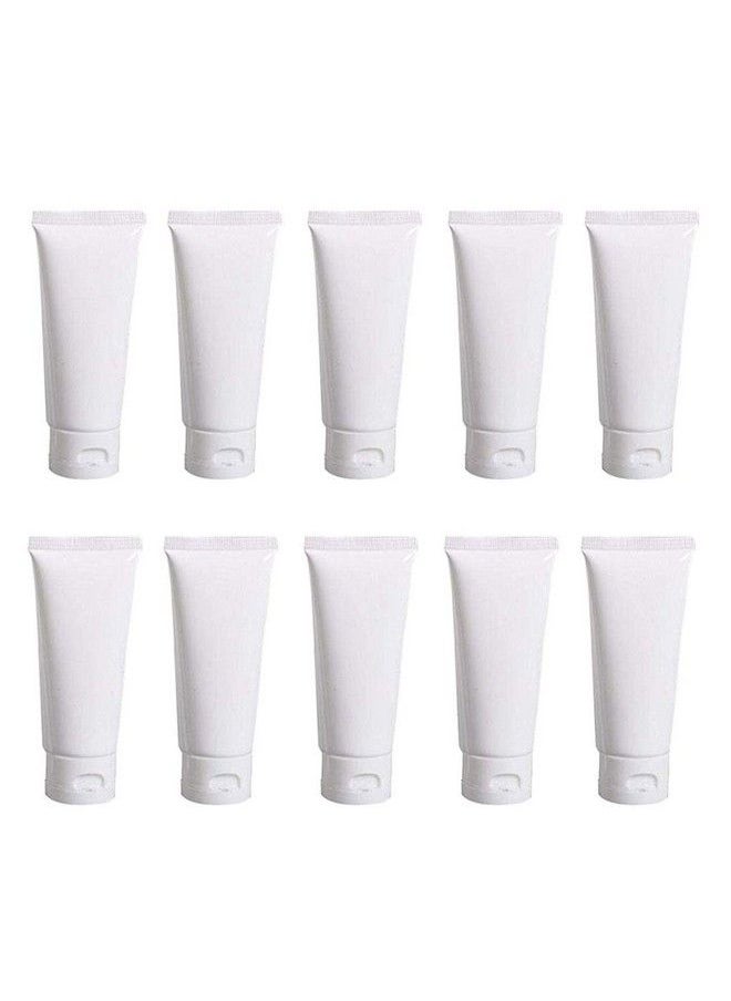Happyupcity 20Pcs Plastic Empty Squeeze Cosmetic Soft Tubes Jars Refillable Cosmetic Vials Travel Bottles Containers Storage With Flip Cover Sample Packing (30Ml/1Oz)  - Image 1