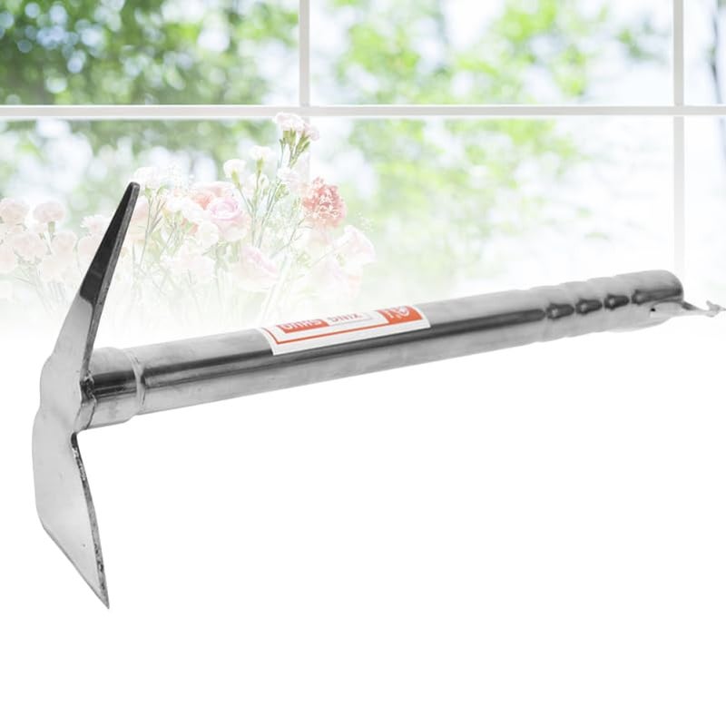 POPETPOP Stainless Steel Garden Hoe 15.35 Inch Lightweight Hand Tool for Weeding Soil Turning and Planting Durable Double Use Hoe for Lawn and Garden Care - Image 4