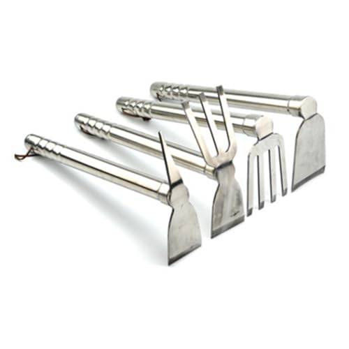 POPETPOP Stainless Steel Garden Hoe 15.35 Inch Lightweight Hand Tool for Weeding Soil Turning and Planting Durable Double Use Hoe for Lawn and Garden Care - Image 5