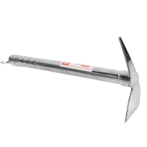 POPETPOP Stainless Steel Garden Hoe 15.35 Inch Lightweight Hand Tool for Weeding Soil Turning and Planting Durable Double Use Hoe for Lawn and Garden Care - Image 1