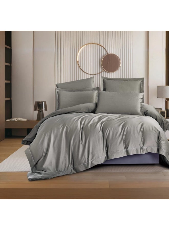 bukhamseen Luxury Cotton Hotel Quilted Bed sheet set, with 300 Thread Count 7 Pieces (stiched filling) Alfaisaliea - Image 1