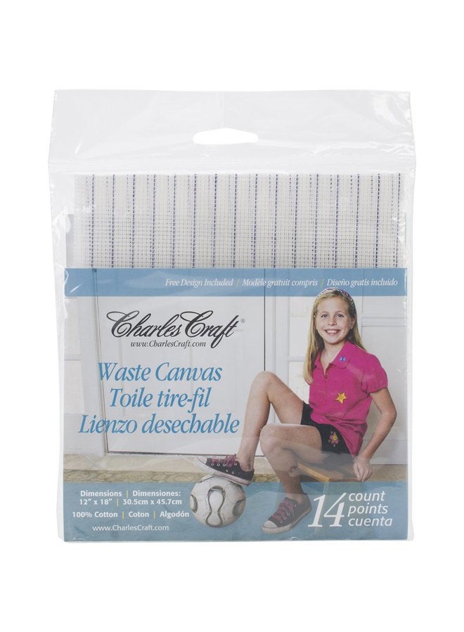 DMC Charles Craft Waste Canvas 14 Count 12"X18", Natural