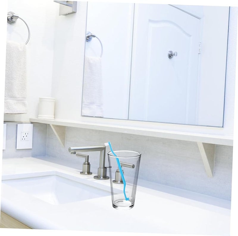 4pcs Double Headed Tapered Toothbrush Set with Gum Brush for Travel Oral Care Blue Green Orange Pink - Image 4