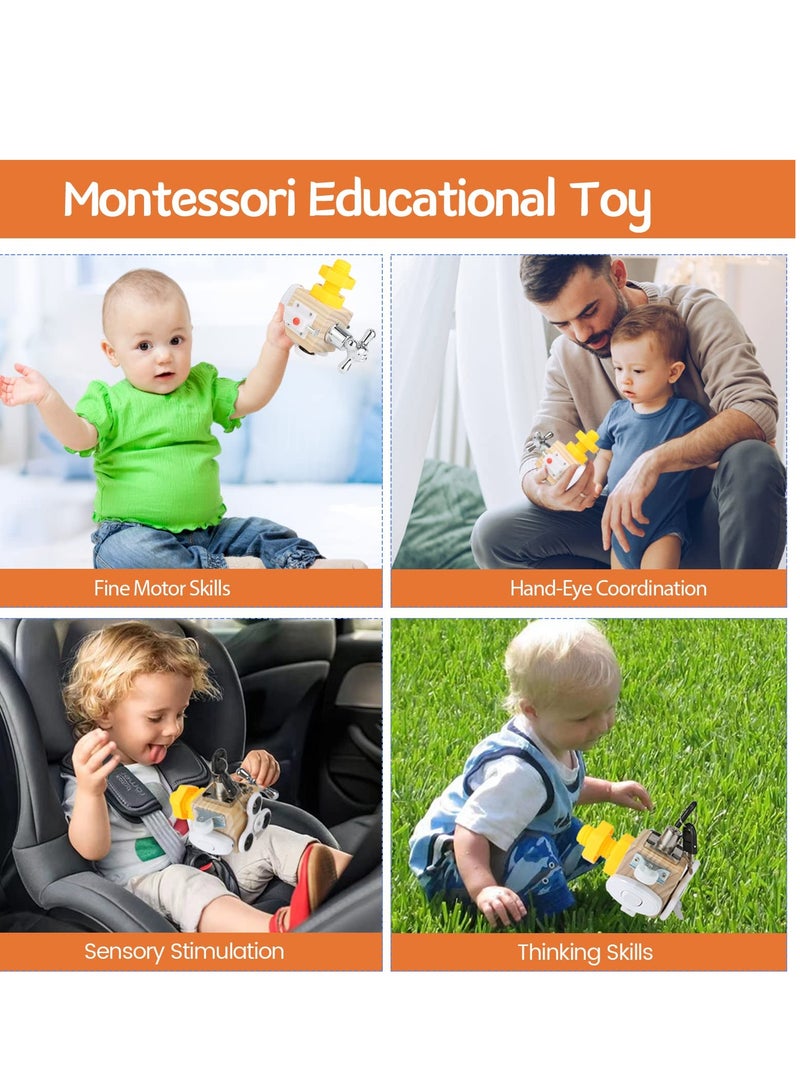 Excefore Montessori Toddler Busy Board, Educational Busy Cube Sensory Busy Board, Suitable for Toddlers 1 2 3 Years Old, Gifts for Birthday - Image 2