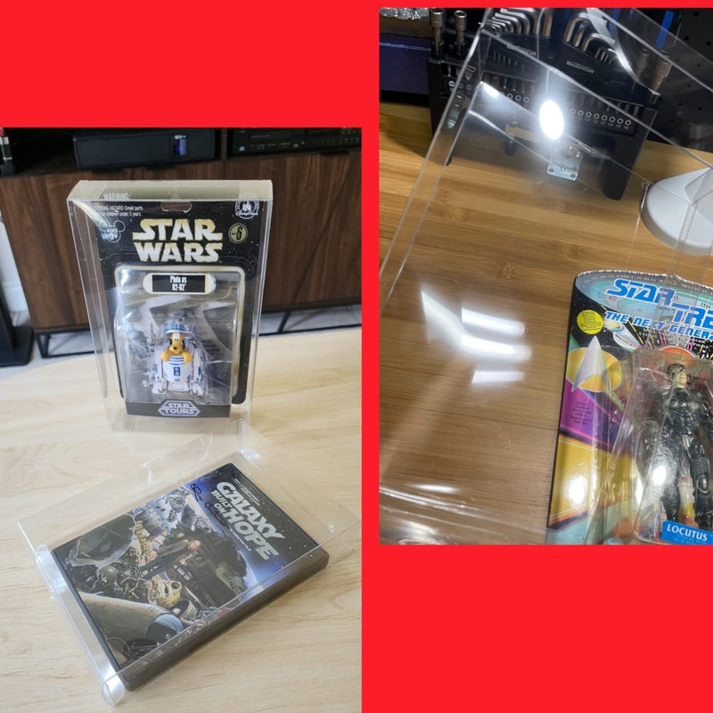 EVORETRO Action Figure Protective Display Case for 3.75 inches Star Wars, Marvel Legends & GI Joe Carded Toy Figurine - 10 Pack - Clear Thick PET Plastic Case Protector - Shallow, 30MM - Image 2