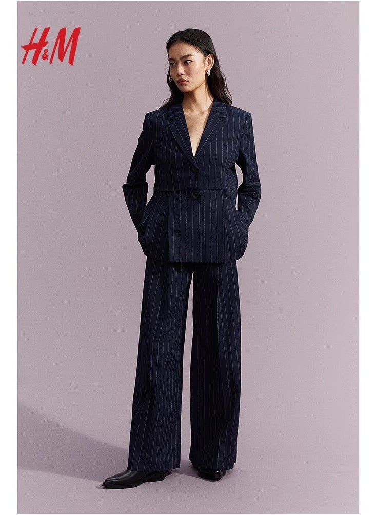H and M - HM Casual Straight Satin Wide Leg Pants And Trousers - Image 1