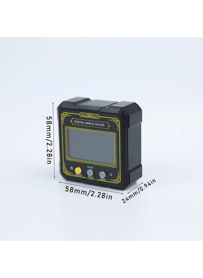 Household Inclination Box Auspicious Cloud Yellow Digital Angle Gauge Magnetic Base - Image 3