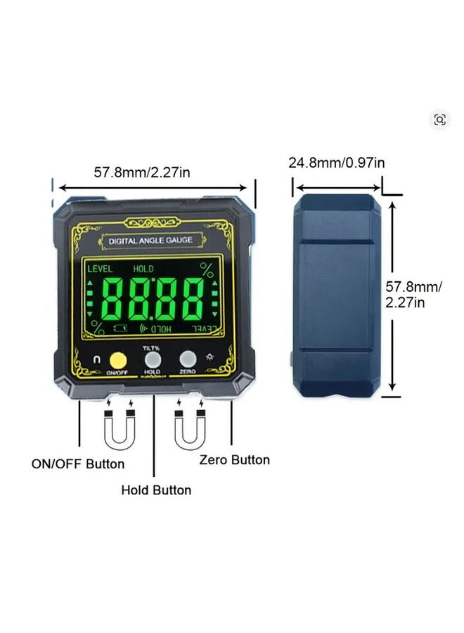 Household Inclination Box Auspicious Cloud Yellow Digital Angle Gauge Magnetic Base - Image 4