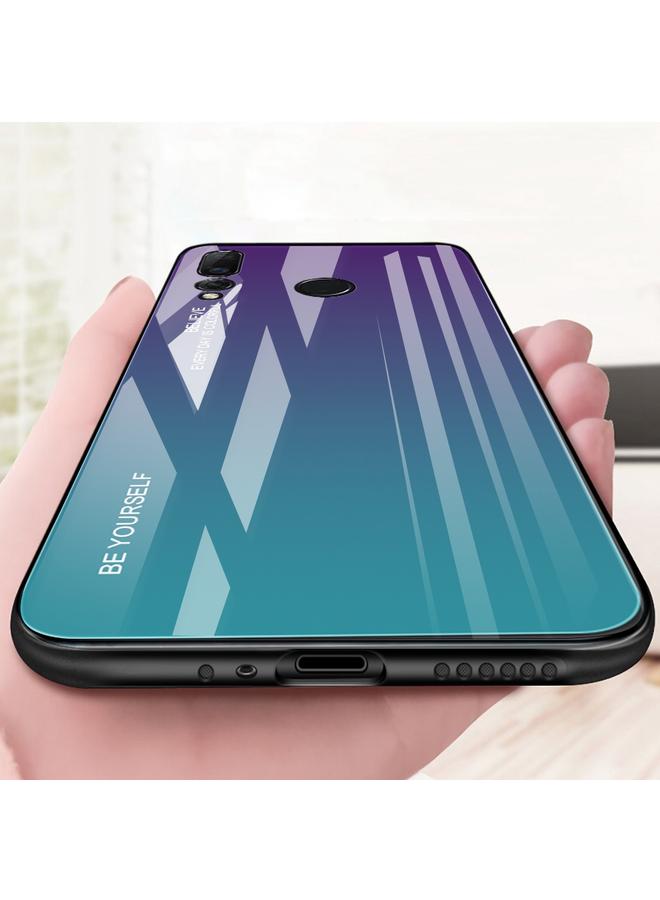 اس-توب جراب لهاتف هواوي نوفا 4، جراب زجاجي متدرج الألوان - Image 3