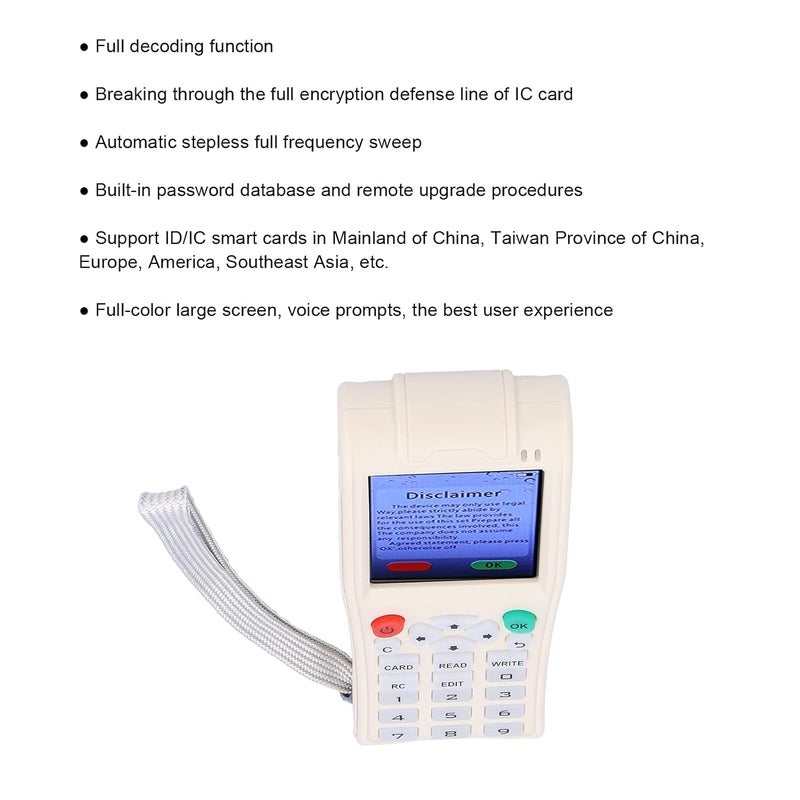 klarako Card Copier Reader Writer and Duplicator, Card Copier Full Decode Function for China Europe America Southeast Asia ID IC Card - Image 2