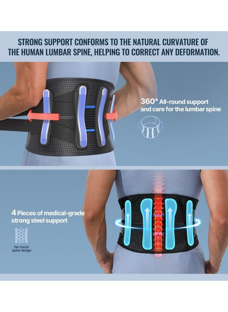 general Back Brace for Lower Back Pain Relief Unisex Lumbar Belt Support Herniated Disc Sacral Ideal for Lifting Working Sports - Image 5