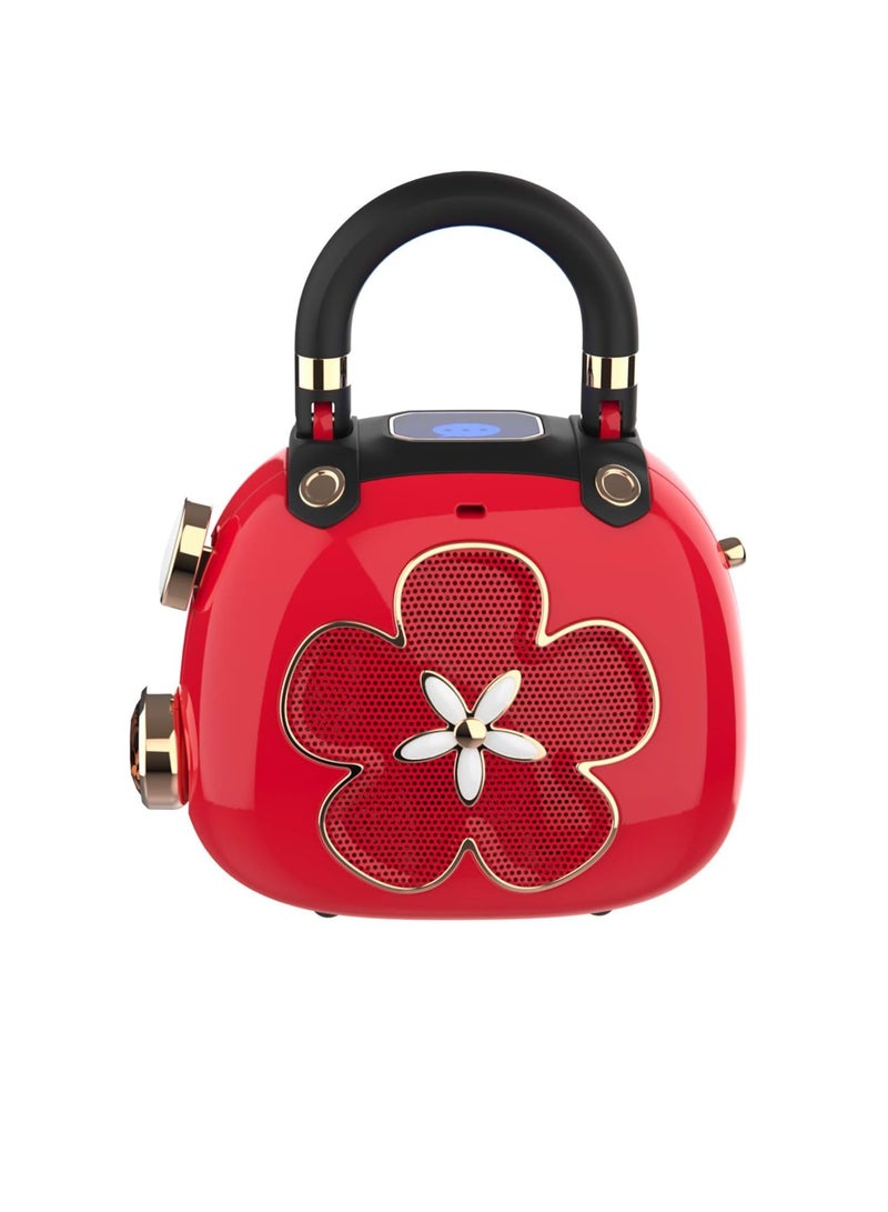 Doss Mini Bluetooth Speaker, Two In One Wireless Portable Speaker, High Bass Bluetooth Subwoofer, Stylish And Retro Design Mini Music Box For Indoor And Outdoor, (1pc, Red) - Image 1