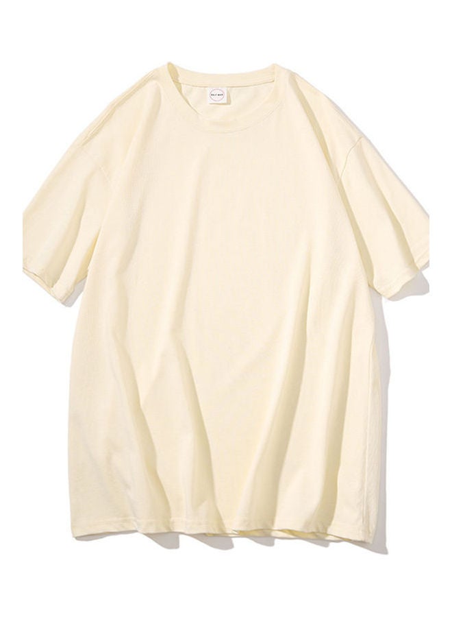 Loose Fit Solid T-Shirt Apricot