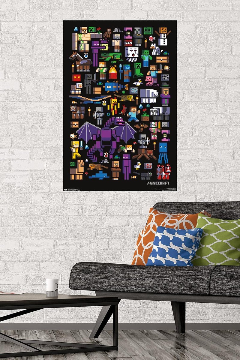 Trends International Minecraft - Mobbery Wall Poster, 22.375" x 34", Unframed Version - Image 2