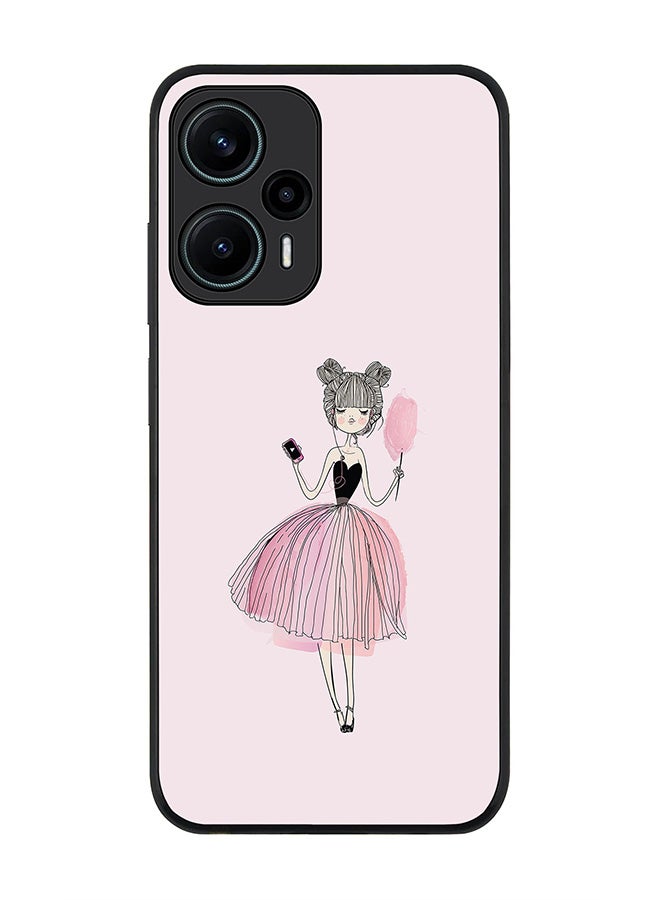 Stylizedd Rugged Black edge case for Xiaomi Poco F5 5G / Xiaomi Redmi Note 12 Turbo 5G Slim fit Soft Case Flexible Rubber Edges Anti Drop TPU Gel Thin Cover - Lost in Music - Image 1