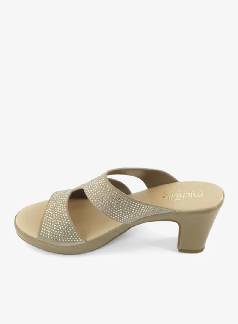 Michelle Morgan Mocca 092-3096 Michelle Morgan Ladies Mid Heel Sandals 514ZD097 Mocca for Women | Best Price UAE