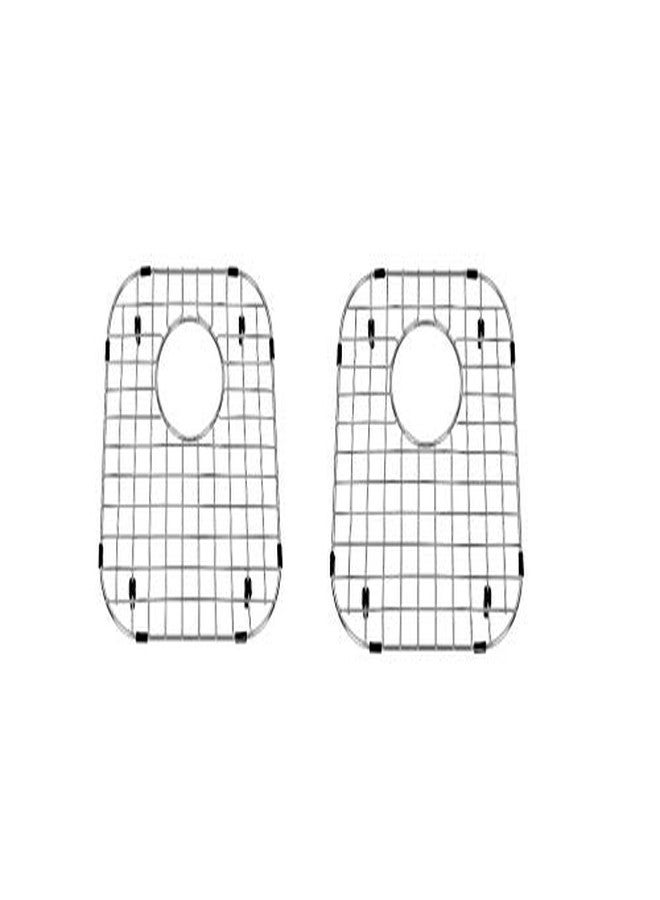 Starstar 50/50 Double Bowl Kitchen Sink Bottom Two Grids, Stainless Steel Kitchen Sink Protector (12 5/8" x 14 5/16") - Image 1