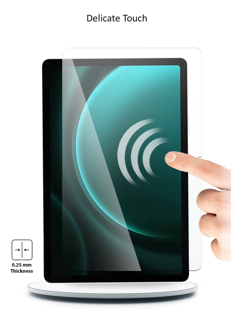 Wtech Samsung Galaxy Tab S9 FE 5G 2023 Premium Series Curved Edges Full Cover Glass Screen Protector (TSGPCN) - Clear - Image 4