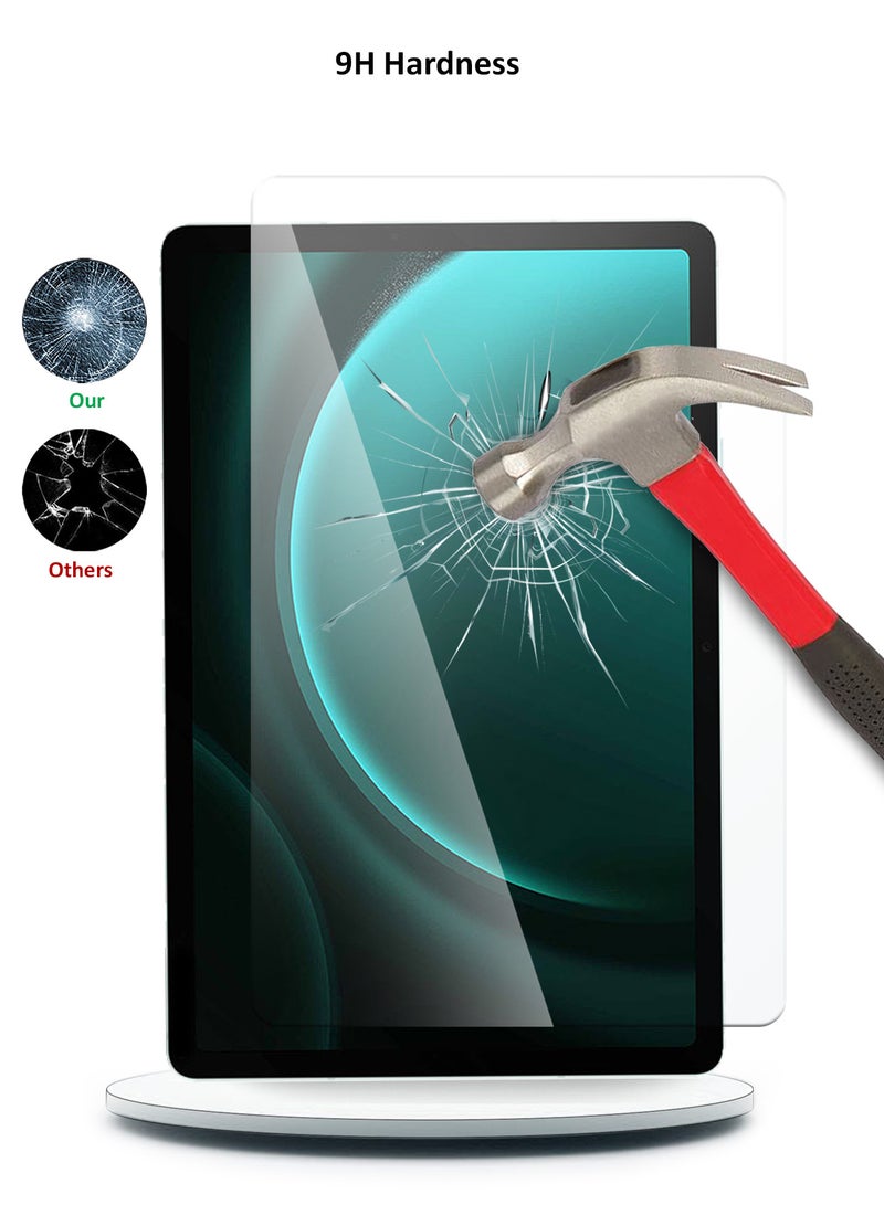 Wtech Samsung Galaxy Tab S9 FE 5G 2023 Premium Series Curved Edges Full Cover Glass Screen Protector (TSGPCN) - Clear - Image 3