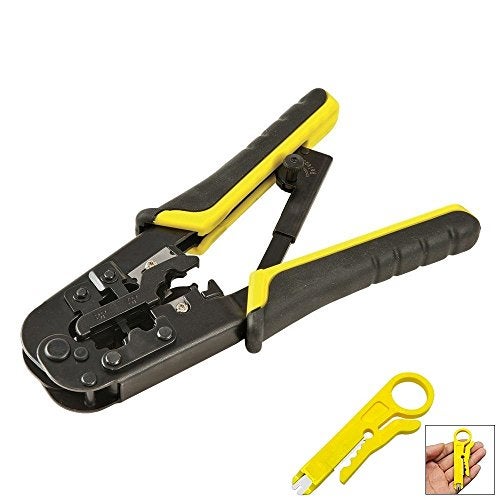 UbiGear® Network/Phone Cable Tester + RJ11/RJ12/RJ45 Network Cable Crimper + RJ45 CAT5e Connector Plug Network Tool Kits (568 Tool Kits) - Image 3