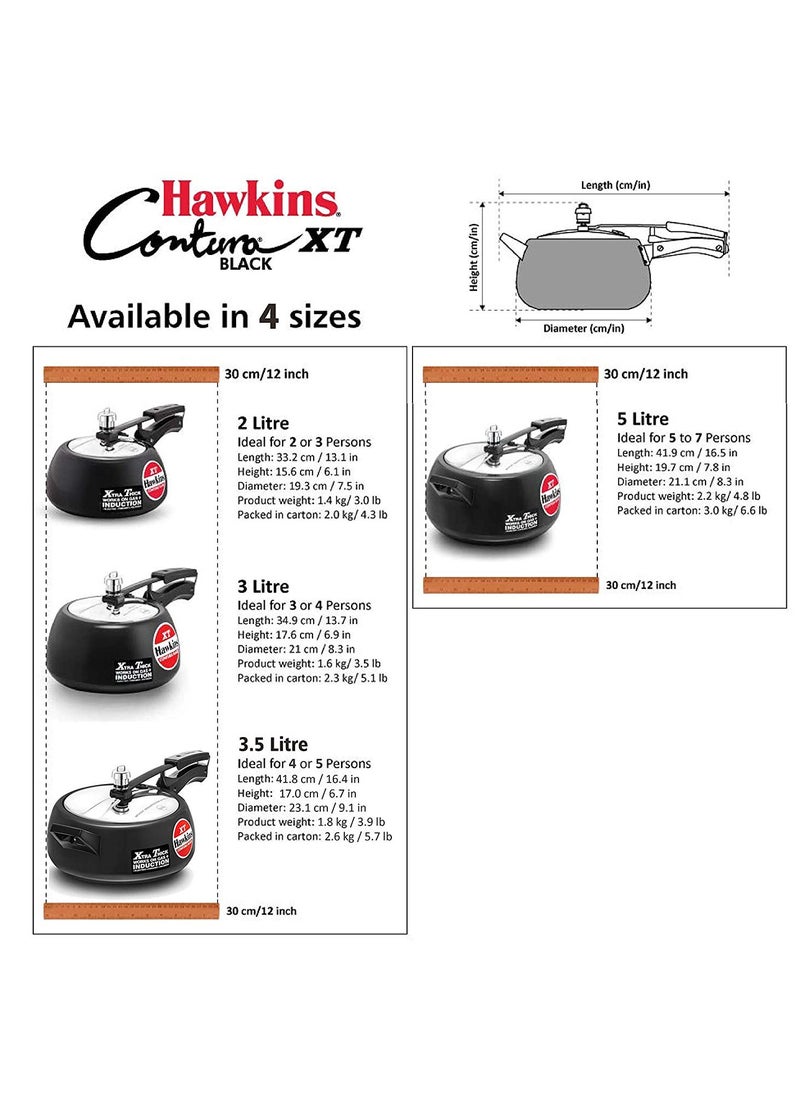 Hawkins Contura Black XT Induction Compatible Aluminium Inner Lid Pressure Cooker, 3 Litre, Black - pzsku/ZA468A83DC74E48EBD7B2Z/45/_/1663650310/f798b30e-dd56-4009-8822-0caad416232c