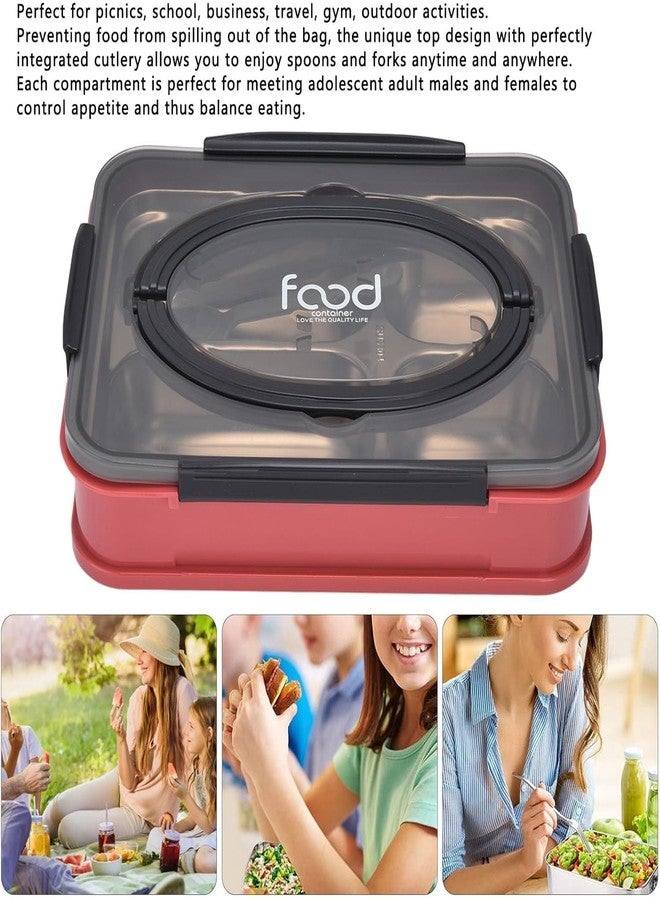 GONIPIMI Lunch Box for Kids, Lunch Box for Kids – Leak Proof 4 Compartment Insulated Lunch Box Stainless Steel Tiffin Box for Boys, Girls, School & Office Men (Pack-1) (Pink) - Image 3
