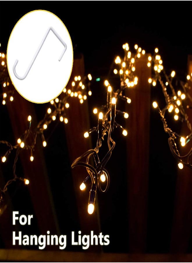 JOYSEUS JOYSEUS 12pcs Vinyl Fence Hooks, 2 x 6 Inches Patio Hooks, White Powder Coated Steel Fence Hooks Hangers for Hanging Plants, Lights, Pool Equipment…  - Image 2