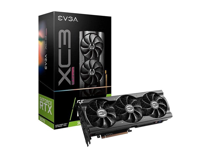EVGA GeForce RTX 3070 XC3 Ultra Gaming, 08G-P5-3755-KL, 8GB GDDR6, iCX3 Cooling, ARGB LED, Metal Backplate, LHR - Image 1