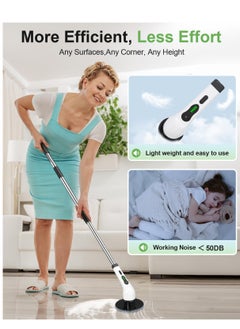 LIVVY Multi Purpose Electric Cleaning Brush, Electric Cleaning Brush with 9 Replaceable Brush Heads, Electric Brush Head Cleaning Brushes are Suitable for Kitchen, Bathroom, Living Room, Bedroom  - Image 4