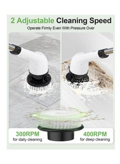 LIVVY Multi Purpose Electric Cleaning Brush, Electric Cleaning Brush with 9 Replaceable Brush Heads, Electric Brush Head Cleaning Brushes are Suitable for Kitchen, Bathroom, Living Room, Bedroom  - Image 5