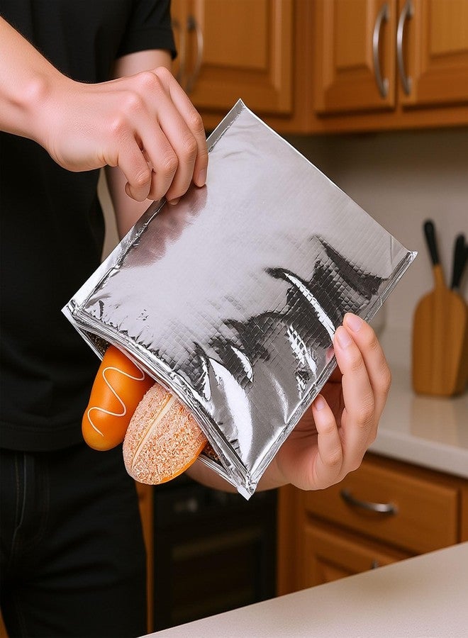 Zetiling Aluminum Foil Bags, Reusable Insulated Zip Lock Bag, Food Storage Pouch for Insulation and Refrigeration(35 * 40cm) - Image 5