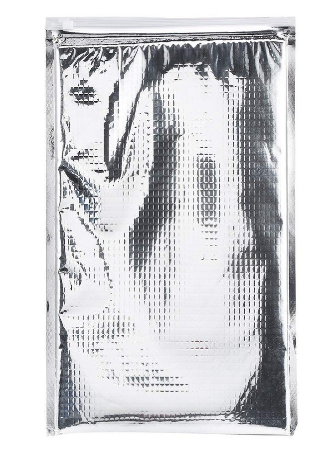 Zetiling Aluminum Foil Bags, Reusable Insulated Zip Lock Bag, Food Storage Pouch for Insulation and Refrigeration(35 * 40cm) - Image 1