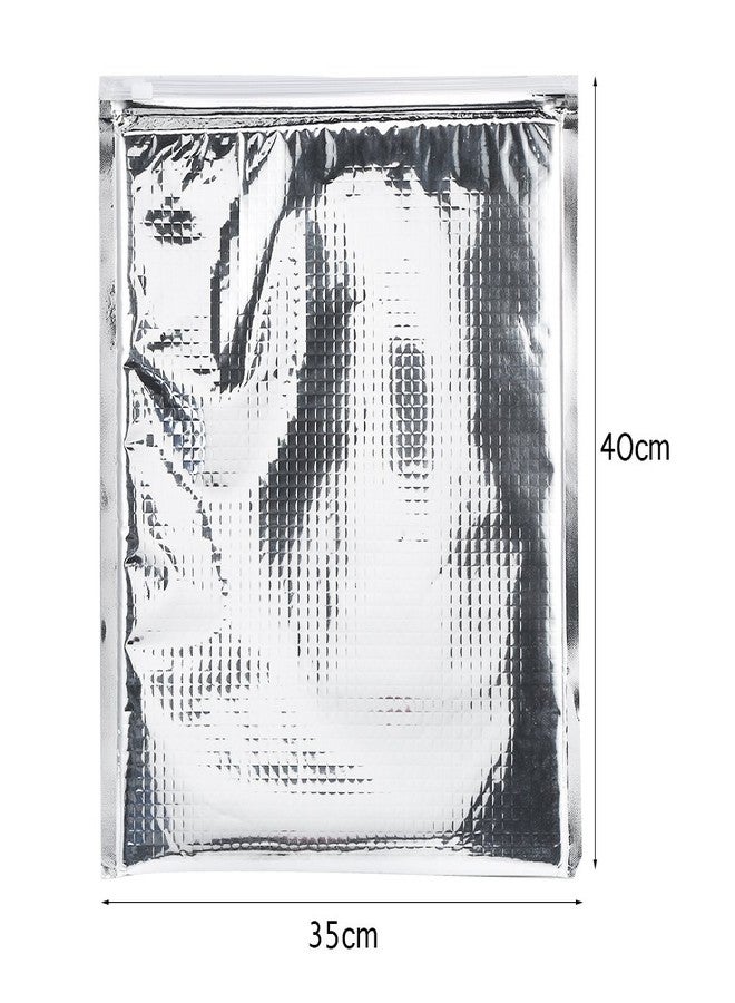 Zetiling Aluminum Foil Bags, Reusable Insulated Zip Lock Bag, Food Storage Pouch for Insulation and Refrigeration(35 * 40cm) - Image 4