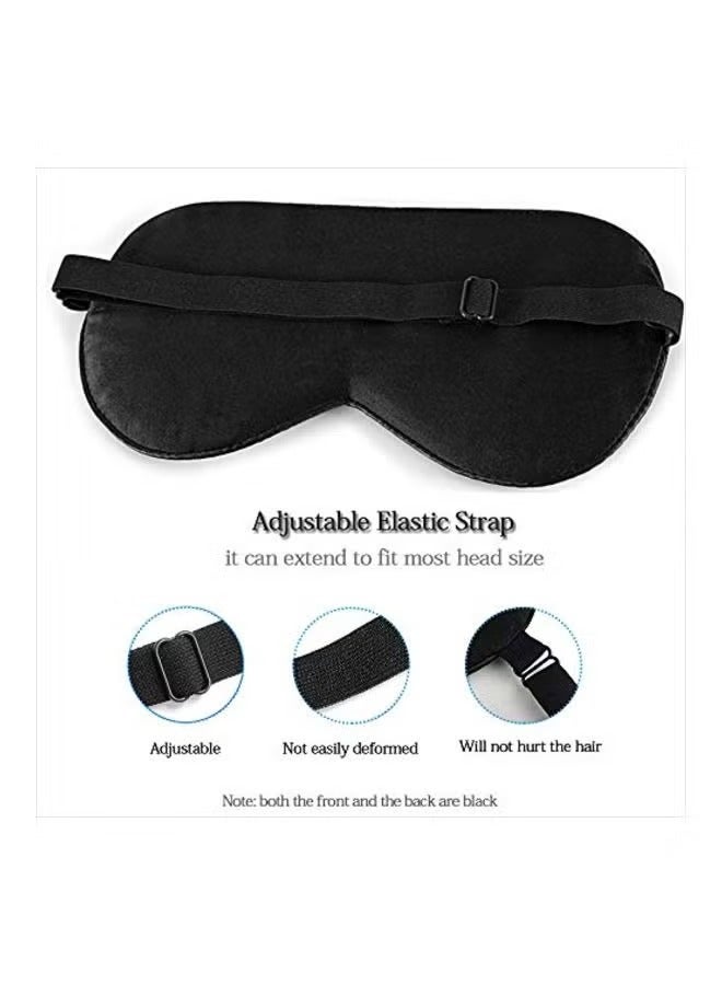 2Pack Sleep Masks Soft Sleep Eye Mask with Adjustable Strap for Sleeping Darkening Eye Sleep Shade Cover Black&Blue - Image 5