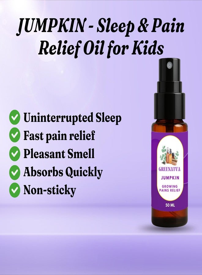 Greenatva Jumpkin by Greenatva - Massage and Sleep Oil for Kids, Growing Pain Relief for Kids | Blend of Marjoram, Lavender, Black Pepper & Chamomile for Sleep, 50ml, For Ages 1 to 10 - Image 3