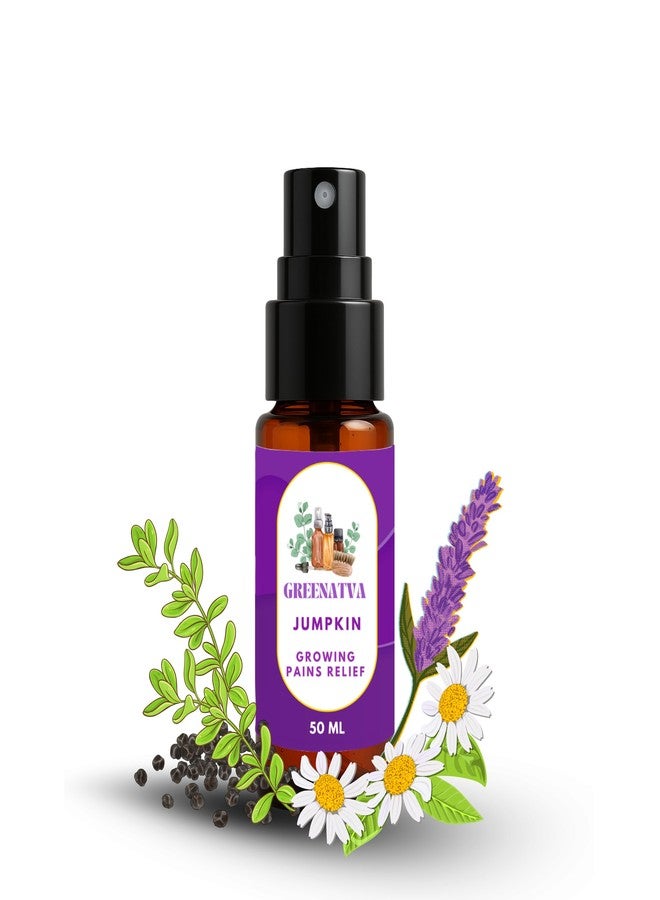 Greenatva Jumpkin by Greenatva - Massage and Sleep Oil for Kids, Growing Pain Relief for Kids | Blend of Marjoram, Lavender, Black Pepper & Chamomile for Sleep, 50ml, For Ages 1 to 10 - Image 1