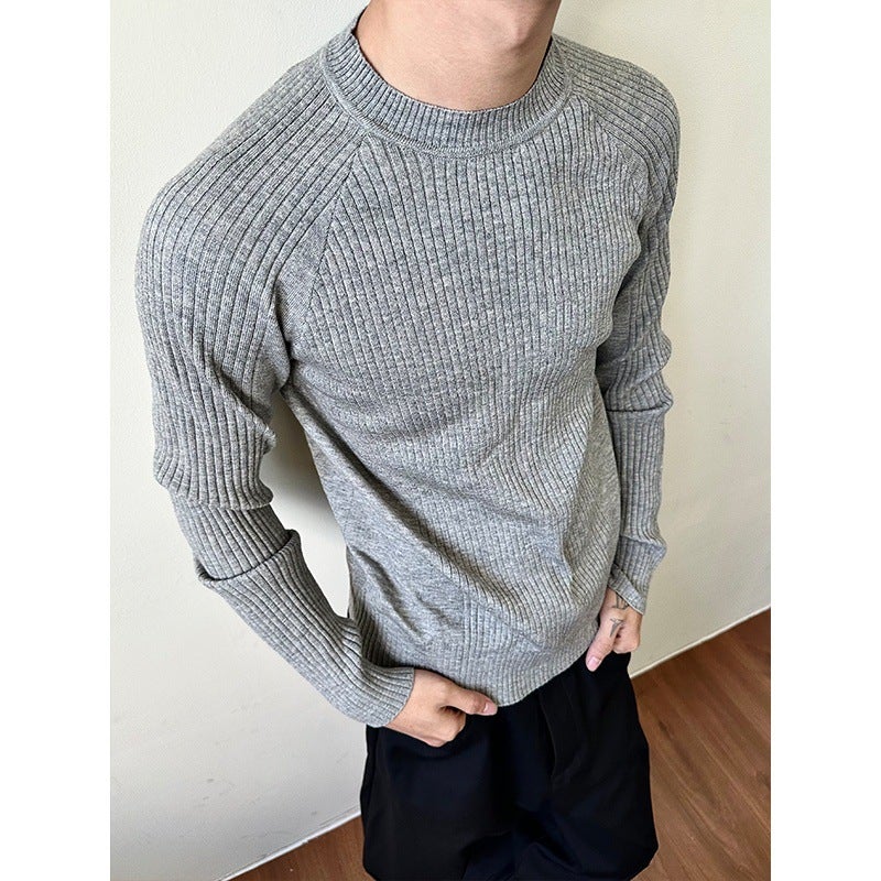 Madeextreme Pit Knitted Slack Sweater Old Money Slim-Fit Long-Sleeve Base Crewneck For Men And Women - Image 2