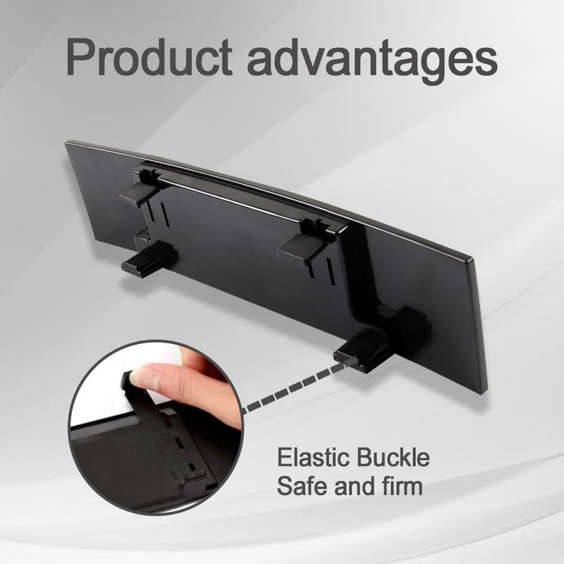Lecctso Car Rear View Mirror, 11.8 Inch Clip-On Panoramic Rearview Car Wide Angle Mirror, HD Clear Tint, 360 Degrees Adjustable Convex Surface to Reduce Blind Spots Universal for Truck, Car, SUV - Image 5