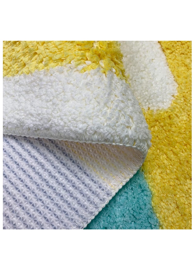 TYCOM Bathroom Rugs Bath Mat 40 By 60 CM Non Slip Fluffy Soft Plush Microfiber Shower Carpet Rug Machine Washable Quick Dry Ultra Bath Mats for Tub Bathroom and Shower Bath wiith 4 Mix colours.  - Image 2