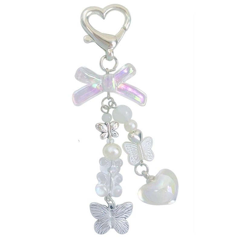 cioatu Cute Keychain Aesthetic Y2K Keychain Accessories Heart Butterfly Strawberry Bear Key Chain for Keys Bags Women Gifts (1PCS Cute Bear) - Image 2