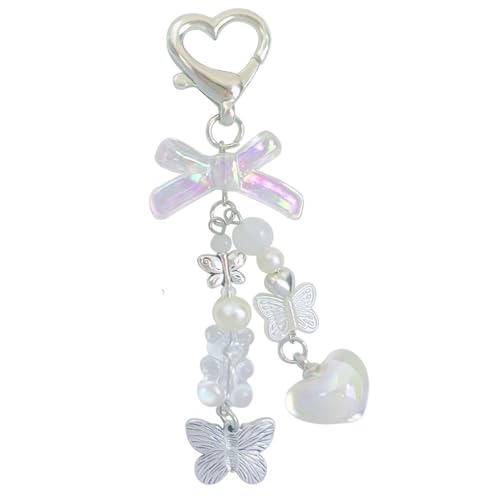 cioatu Cute Keychain Aesthetic Y2K Keychain Accessories Heart Butterfly Strawberry Bear Key Chain for Keys Bags Women Gifts (1PCS Cute Bear) - Image 1